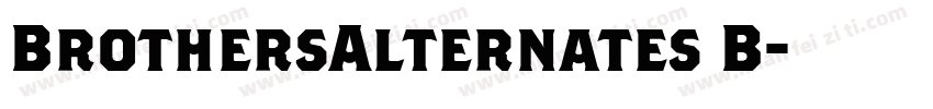BrothersAlternates B字体转换